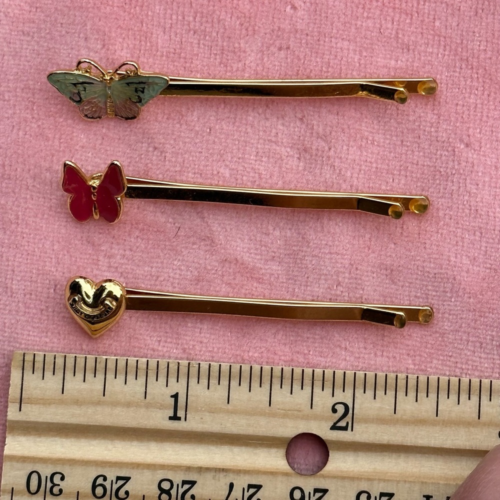 Juicy Couture Butterfly Bobby Pins Set of 3